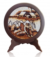 tranh gạo tròn để bàn 2