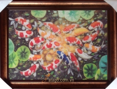Tranh gạo màu cá chép GM5070