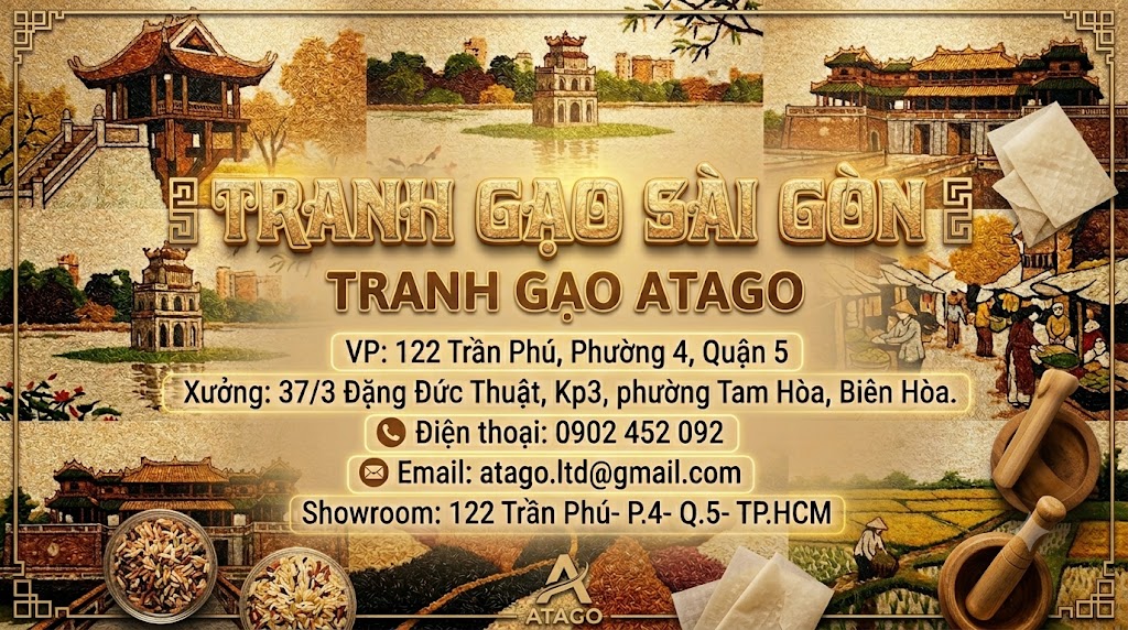Xưởng Tranh Gạo ATAGO – Địa Chỉ Uy Tín Hàng Đầu Tại TP. Hồ Chí Minh